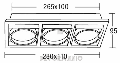 Светильник потолочный/настенный врезной Brumberg object & design - 512543