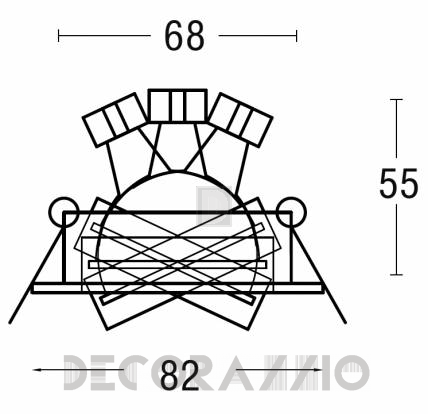 Светильник потолочный врезной Brumberg cast-aluminium - 0063.25