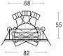 Светильник потолочный врезной Brumberg cast-aluminium - 0063.25