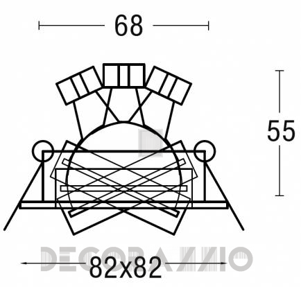 Светильник потолочный врезной Brumberg cast-aluminium - 0065.25
