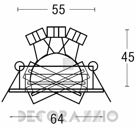 Светильник потолочный врезной Brumberg cast-aluminium - 0067.25