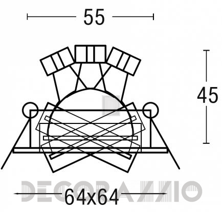 Светильник потолочный врезной Brumberg cast-aluminium - 0068.25