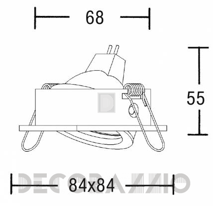 Светильник потолочный врезной Brumberg cast-aluminium - 2111.02