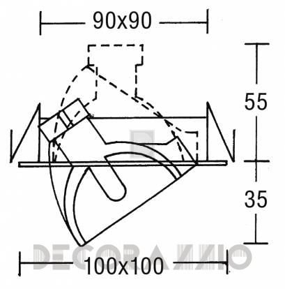 Светильник потолочный врезной Brumberg cast-aluminium - 2132.15