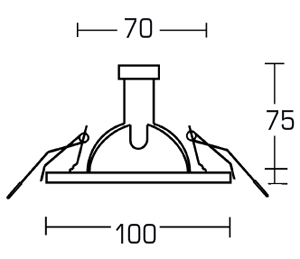 Светильник потолочный врезной Brumberg with high degree of protection - 2281.02
