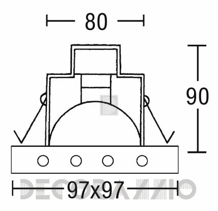 Светильник потолочный врезной Brumberg deco & object - 2284.02W
