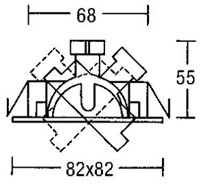 Светильник потолочный врезной (Светильник точечный) Brumberg iron - 2296.02