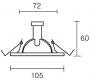 Светильник уличный потолочный врезной (Светильник точечный) Brumberg outdoor lighting - 2310.22