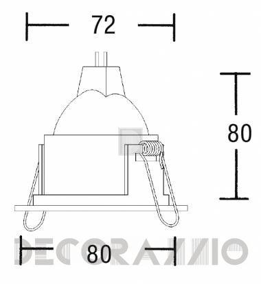 Светильник потолочный врезной (Светильник точечный) Brumberg cast-aluminium - 2392.07