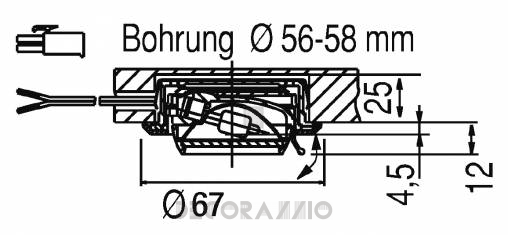 Светильник потолочный врезной (Светильник точечный) Brumberg recessed spots for furnitures - 2461.07