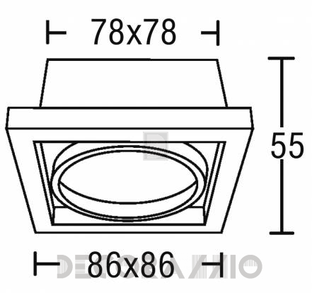 Светильник потолочный врезной (Светильник точечный) Brumberg cast-aluminium - 2538.25