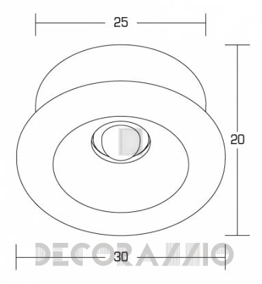 Светильник потолочный врезной (Светильник точечный) Brumberg LED-light point - P3605W