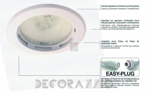 Светильник потолочный/настенный врезной i-Led DOWNLIGHTS - 94673