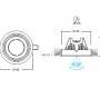Светильник потолочный/настенный врезной i-Led DOWNLIGHTS - 94763