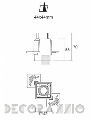 Светильник потолочный/настенный врезной i-Led SQUARE SPOTS - 92115