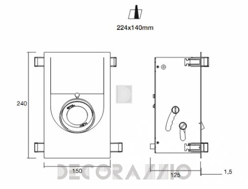 Светильник  потолочный/настенный врезной i-Led SQUARE SPOTS - 92098