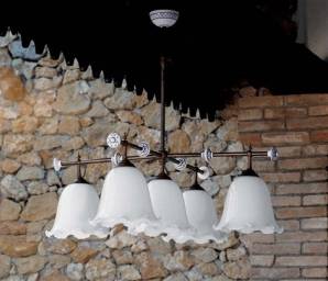 Светильник  потолочный подвесной Aldo Bernardi I Classici in Ceramica, 9105/IB/P