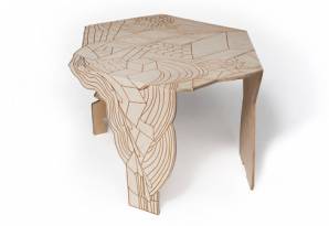 Кофейный, журнальный столик Moroso Burnt, Burnt Doodle Table