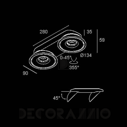 Светильник потолочный накладной Delta Light Tweeter - 206 31 12222 W