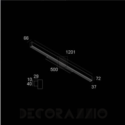 Светильник настенный накладной Delta Light Microline - 347 02 154 ANO