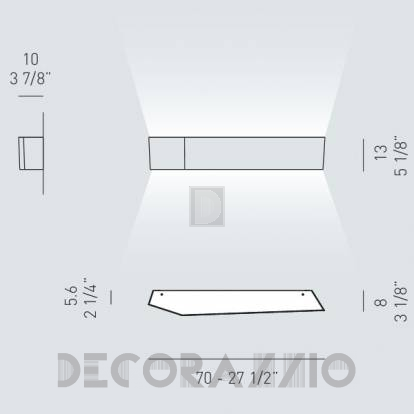 Светильник настенный накладной (Бра) Axo Light SHATTER - AP SHATTE