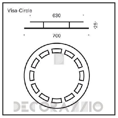 Светильник настенный накладной Top Light Circle - 1-0370