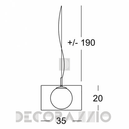 Светильник потолочный подвесной Morosini FOG - 0202SO08BIAL