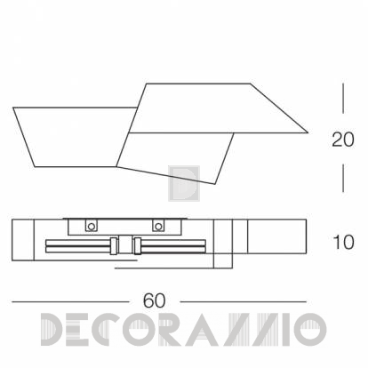 Светильник настенный накладной (Бра) Morosini EVO - 0470PA06SAFE