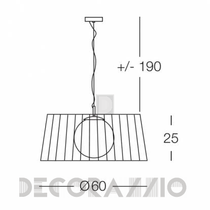 Светильник потолочный подвесной Morosini RIBBON - 0480SO08AVIN