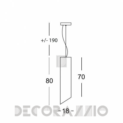 Светильник потолочный подвесной Morosini PANK - 0520SO06AVFL