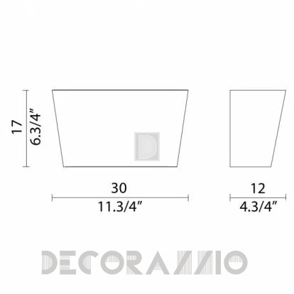 Светильник настенный накладной (Бра) Murano Luce ALIAS - APAL30