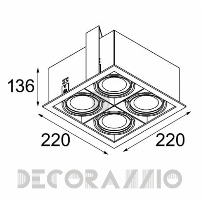 Светильник потолочный врезной Modular Mini-multiple - 10351505