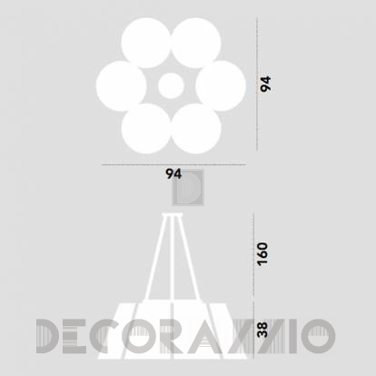 Светильник потолочный подвесной Modoluce FLORINDA - FLOESO006P01500