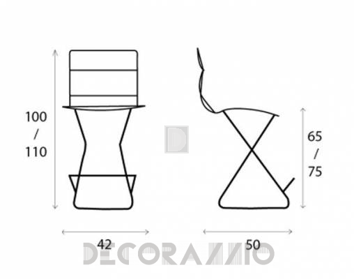 Стул барный Fasem Dress Bar - Dress Bar