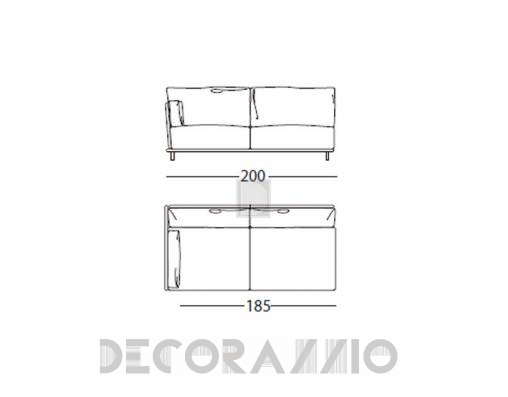 Диван модульный Arflex 2413+2479 - 2413+2479