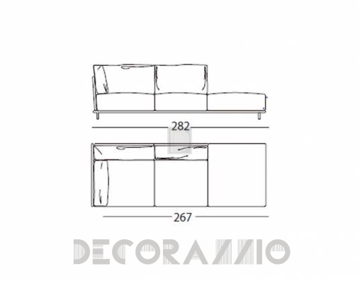 Диван модульный Arflex 2413+2479 - 2413+2479