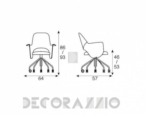 Кресло офисное Fasem Tender P Base girevole - Tender P Base girevole