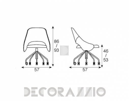 Кресло офисное Fasem Tender S Base girevole - Tender S Base girevole