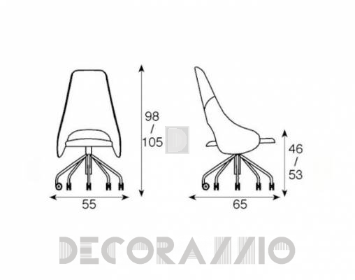 Кресло офисное Fasem Tender Tall Base girevole - Tender Tall Base girevole