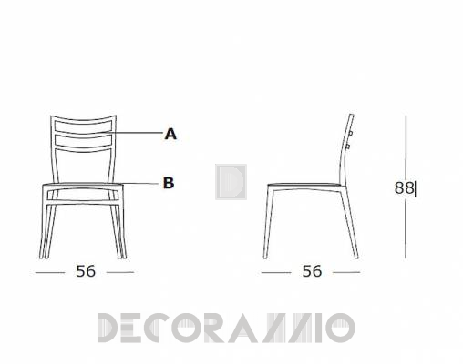 Стул Casprini SABRINA - SABRINA Soft Seat A Ecoleather