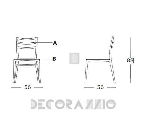 Стул Casprini SABRINA - SABRINA Soft Seat B