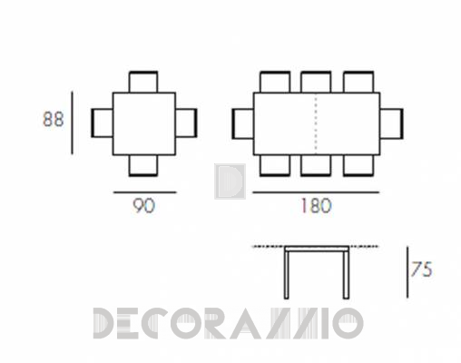 Приставной столик Target Point TA100 Extra bianco  Extra white 2108 - TA100 Extra bianco  Extra white 2108