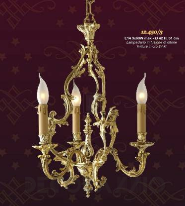 Светильник потолочный подвесной Arredoluce Light, gold and crystal - 12.450-3