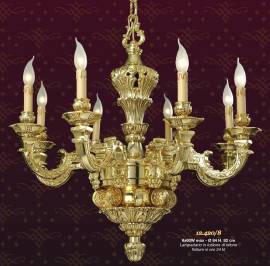 Светильник  потолочный подвесной Arredoluce Light, gold and crystal, 12.420-8
