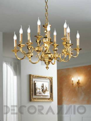 Светильник потолочный подвесной Arredoluce Light, gold and crystal - 740-8+4