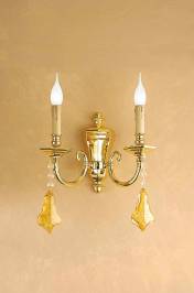 Светильник  настенный накладной Arredoluce Light, gold and crystal, 741-A2