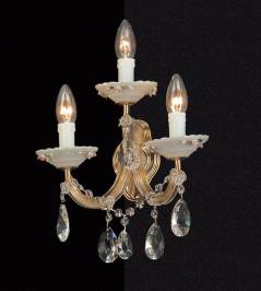 Светильник  настенный накладной Arlati Maria Theresa Wall-Lamps with Porcelain, 1597-3CC GP