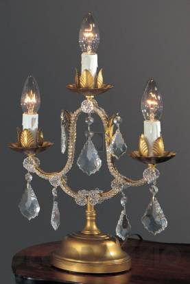 Светильник настольный (Настольная лампа) Arlati Beaded Table and Floor Lamps - 3343-3CC GP