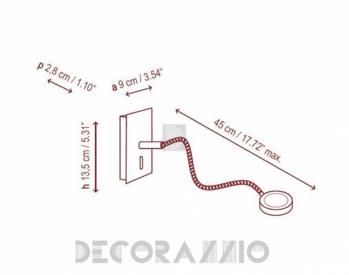 Светильник настенный накладной (Бра) Bover FLEXO LEXA FL20506 - FLEXO LEXA FL20506
