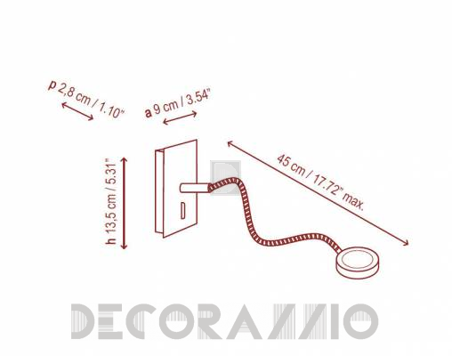 Светильник настенный накладной (Бра) Bover FLEXO LEXA FL20508 - FLEXO LEXA FL20508